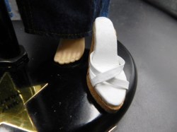 doug james white blouse jeans shoe
